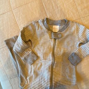 Hanna Andersson Gray Striped Kids Pajamas